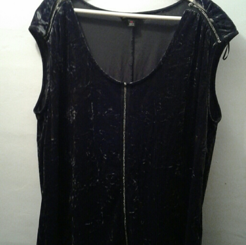Rock and Republic Crushed Velvet Top XL